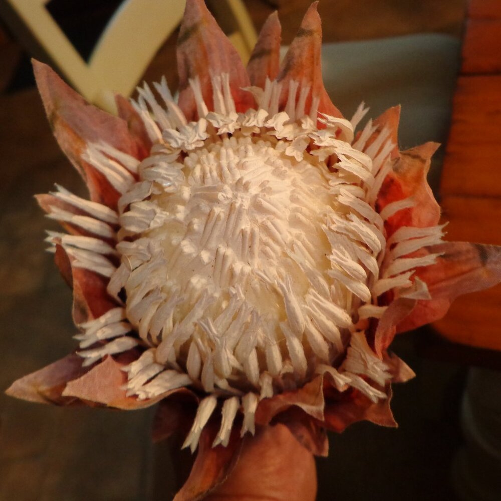 NWT Terra Cotta Faux Stemmed Flower 26" by David Christopher